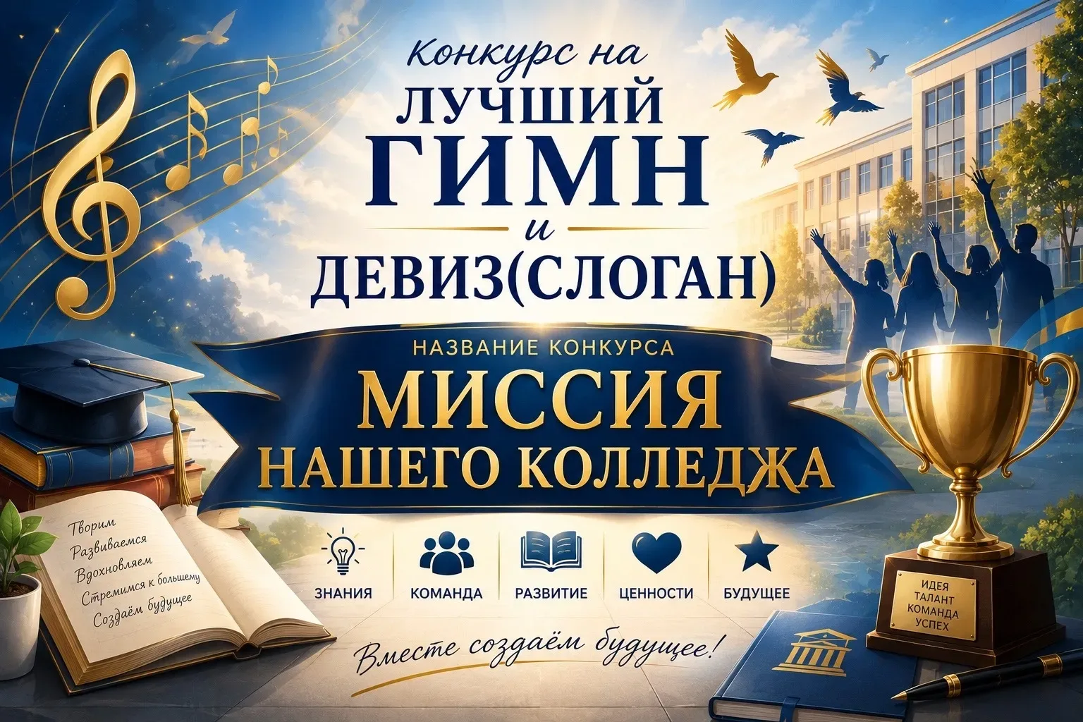 📢 СТАРТ КОНКУРСА «МИССИЯ НАШЕГО КОЛЛЕДЖА»!    Дорогие студенты 1–4 курсов!   У вас есть уникальная в