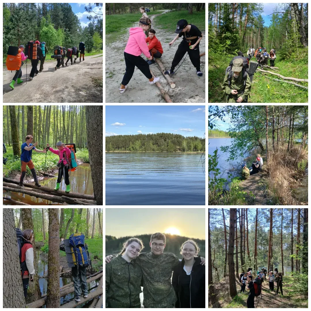 🏕️ ⛰️💪Школьный турклуб на Воскресенских озёрах. Выходные с пользой для здоровья!  🌲🏞️Участники школь