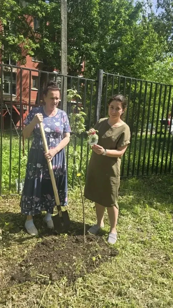 «Сад памяти» расцвел в «Звездочке»: дошколята высадили деревья в честь героев войны  В дошкольном от