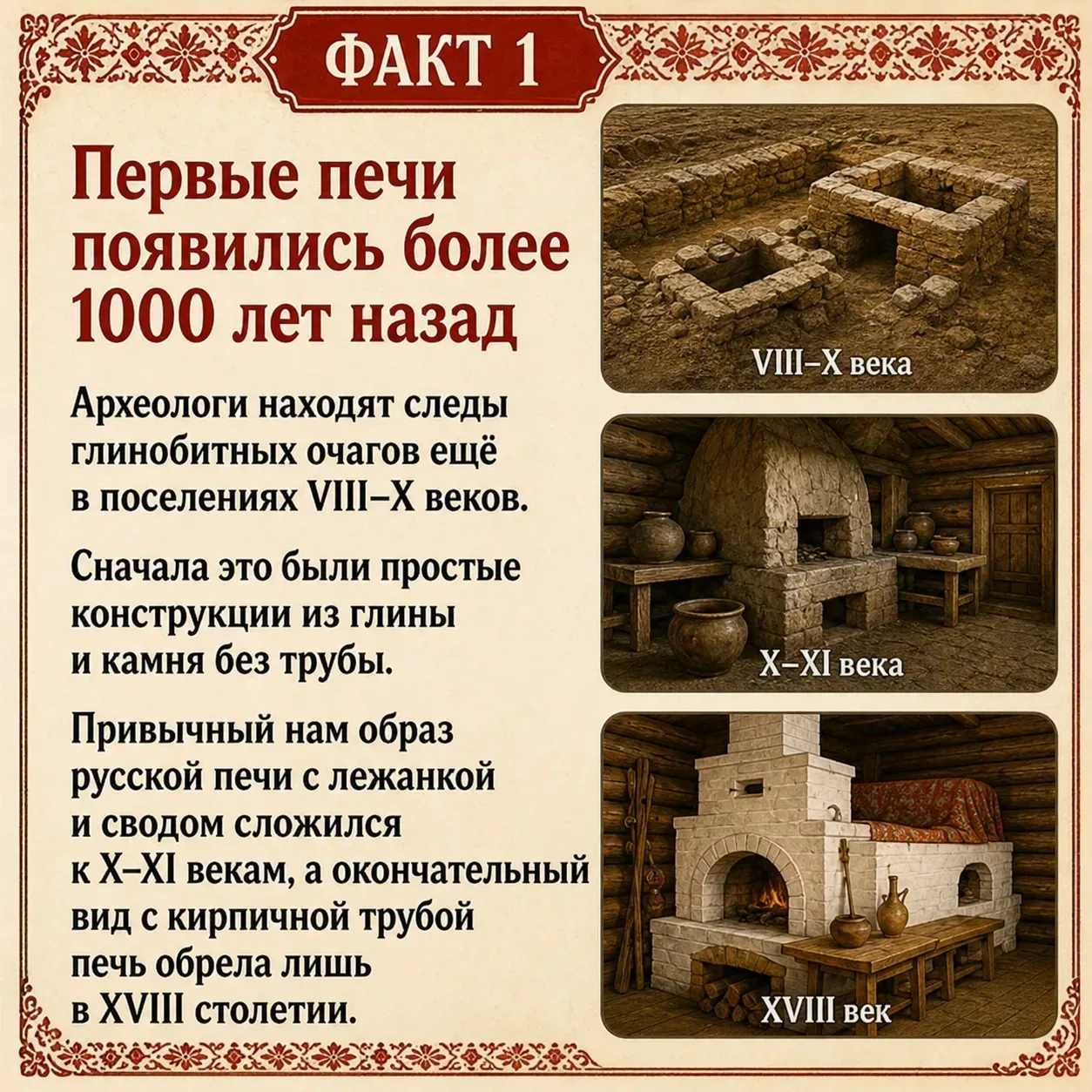 🗓️ 19 мая отмечается День русской печи — неофициальный современный праздник, появившийся в 2010-х го
