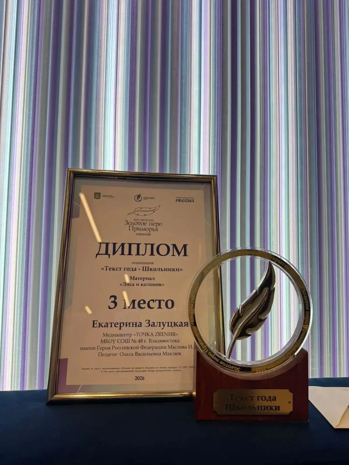 ТОЧКА ZRENИЯ на награждении в центре "Россия" Конкурс профессионального журналистского мастерства Зо