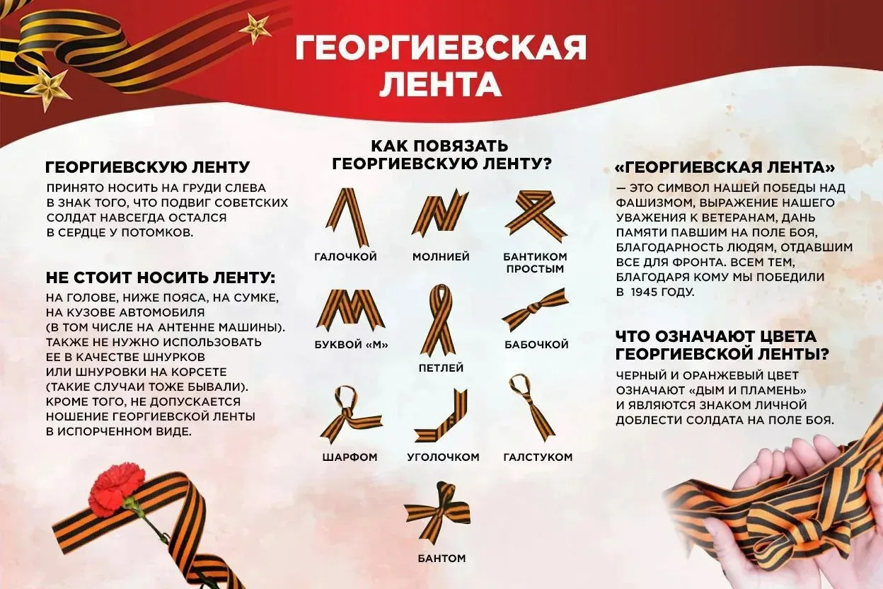 🎗Ежегодная Всероссийская патриотическая акция «Георгиевская ленточка» — символ памяти, мужества и ве