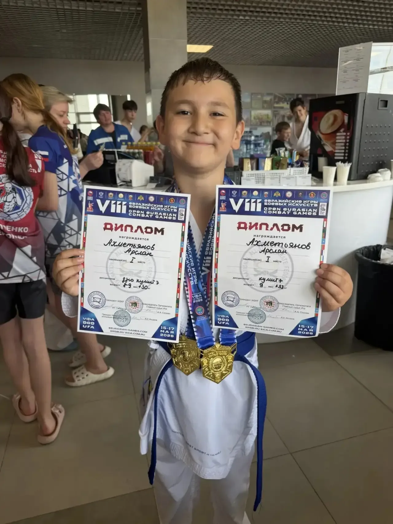 16 мая в Уфе прошли VIII Открытые Евразийские игры боевых искусств.   🏆Ахметьянов Арслан, ученик 2 Д