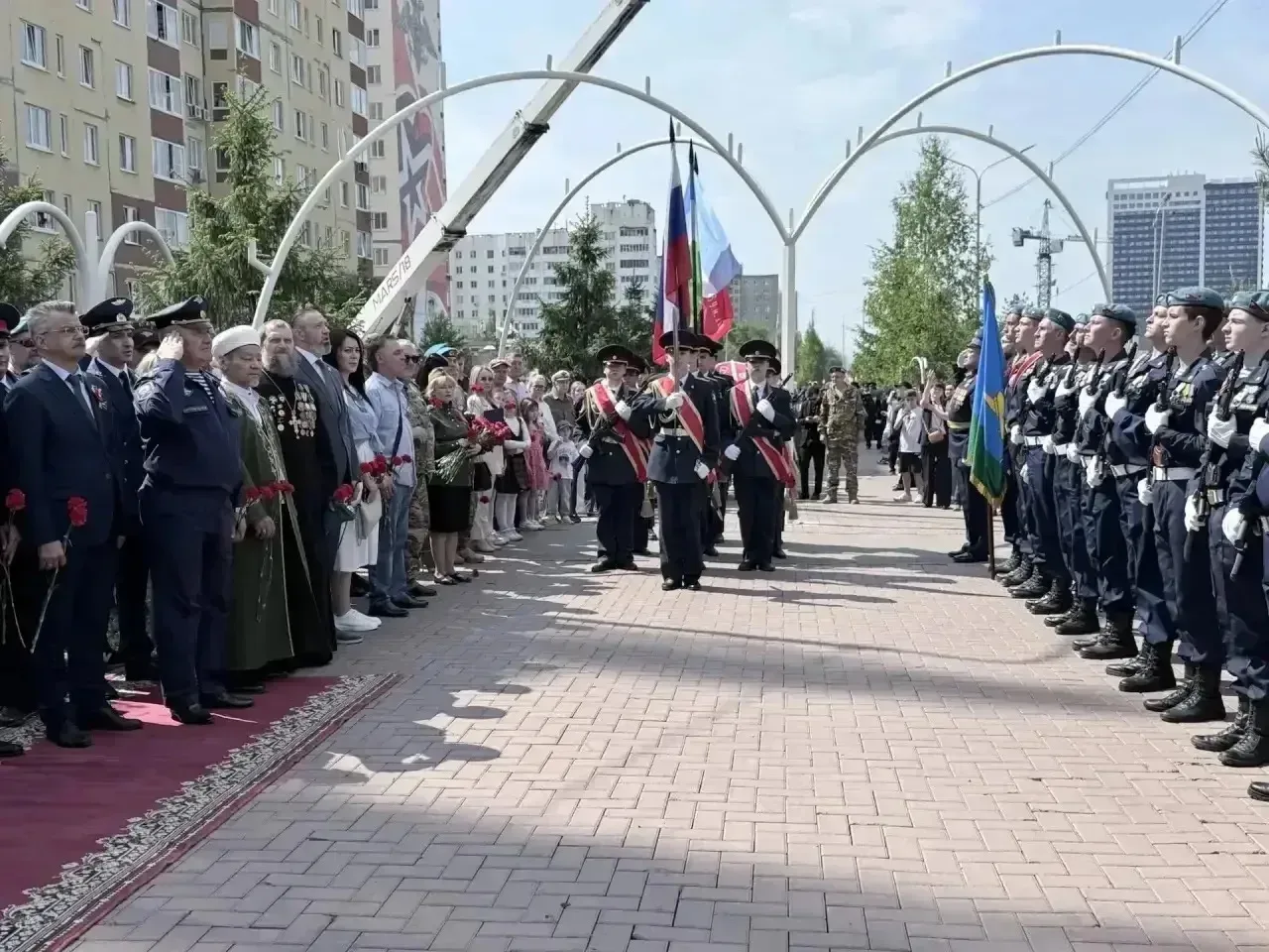 Накануне Дня Победы кадеты кадетского блока «Юные крылья Башкортостана» приняли участие в торжествен