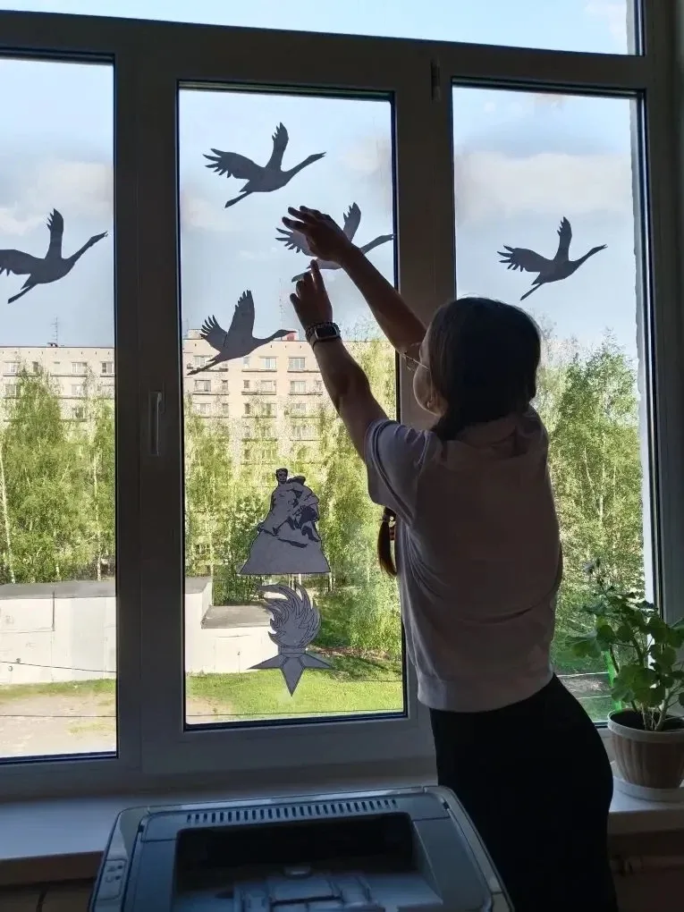 В преддверии Дня Победы окна наполняются смыслом ⭐    Ребята нашей школы присоединились к акции «Окн