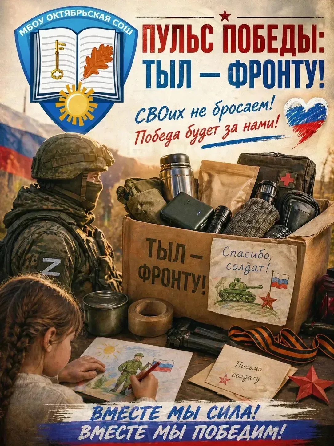 💥 ВНИМАНИЕ ‼️ 🇷🇺 Школьная Акция «Пульс Победы: Тыл — Фронту» 🇷🇺  Дорогие ученики, уважаемые родители