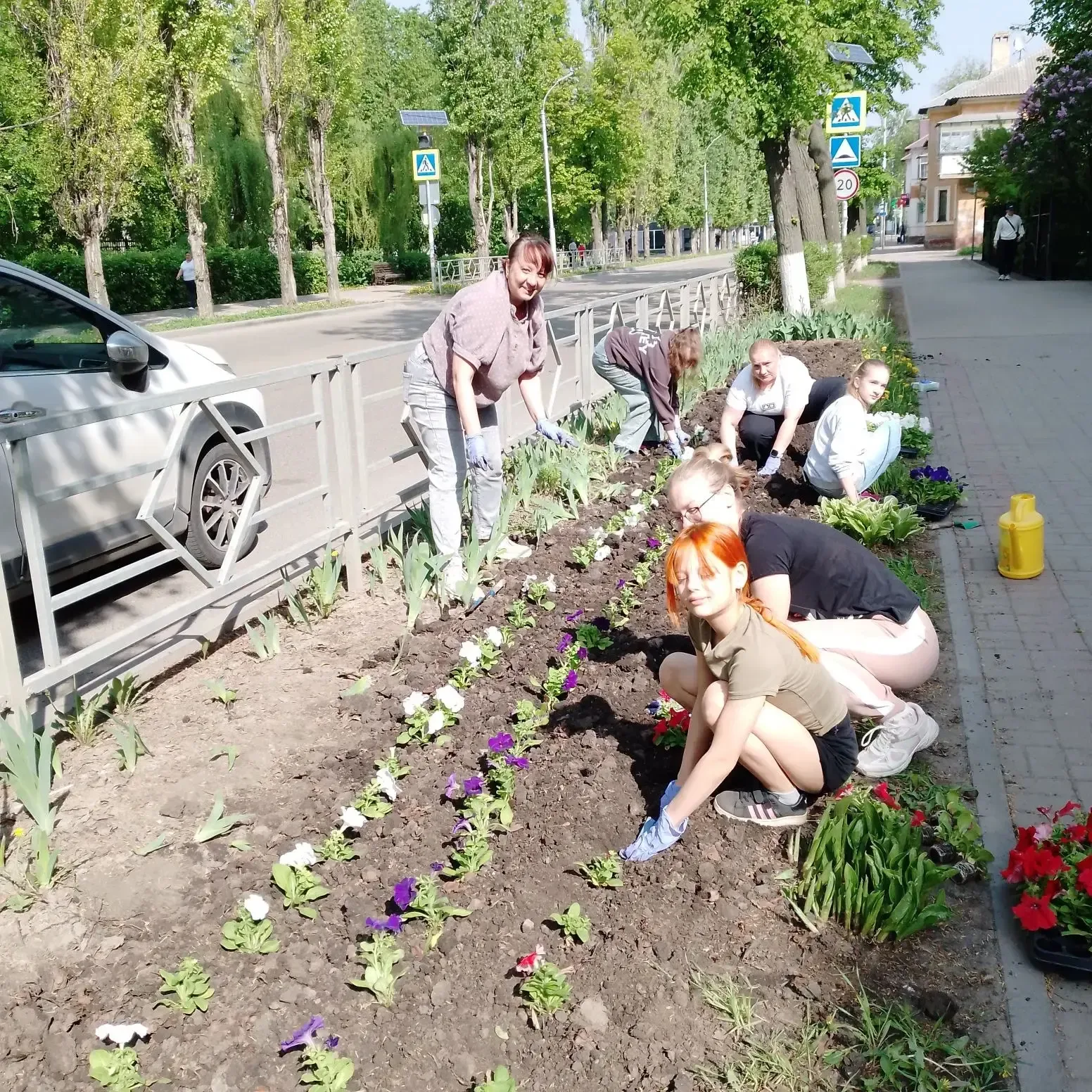 Есть особая радость в том, чтобы благоустраивать территорию родной школы. Идя каждое утро на занятия