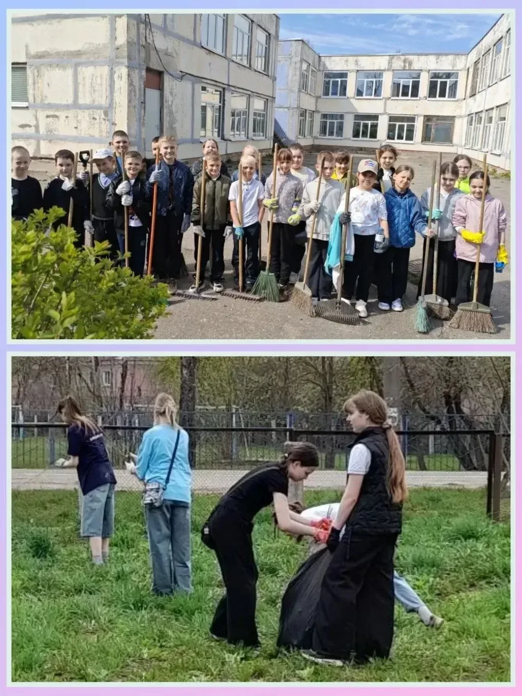 За чистоту — всем классом! 🌍🧹  С апреля по начало мая в нашей школе проходили традиционные экологиче