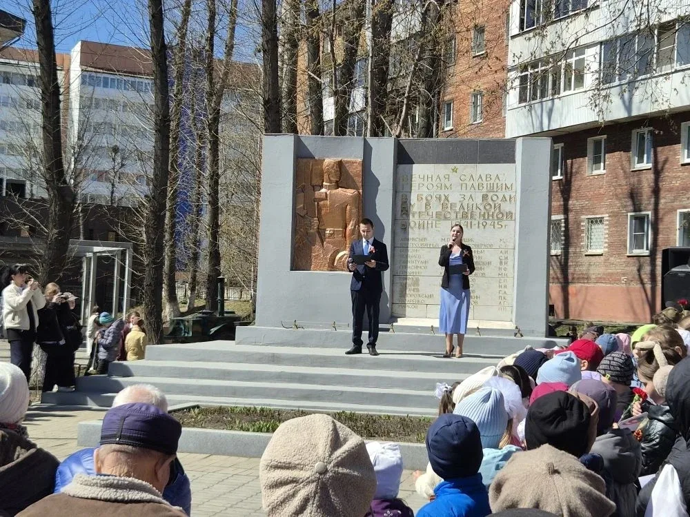 6 мая прошёл митинг, посвященный 81-летию Победы в Великой Отечественной войне 🕊  Наша школа с радос