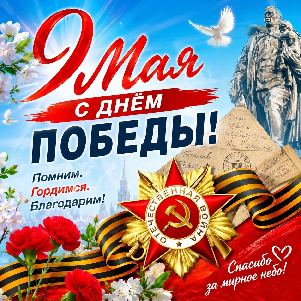 🇷🇺 С Днём Победы!  9 Мая — особая дата для каждой семьи, для всей нашей страны. Это день памяти, гор