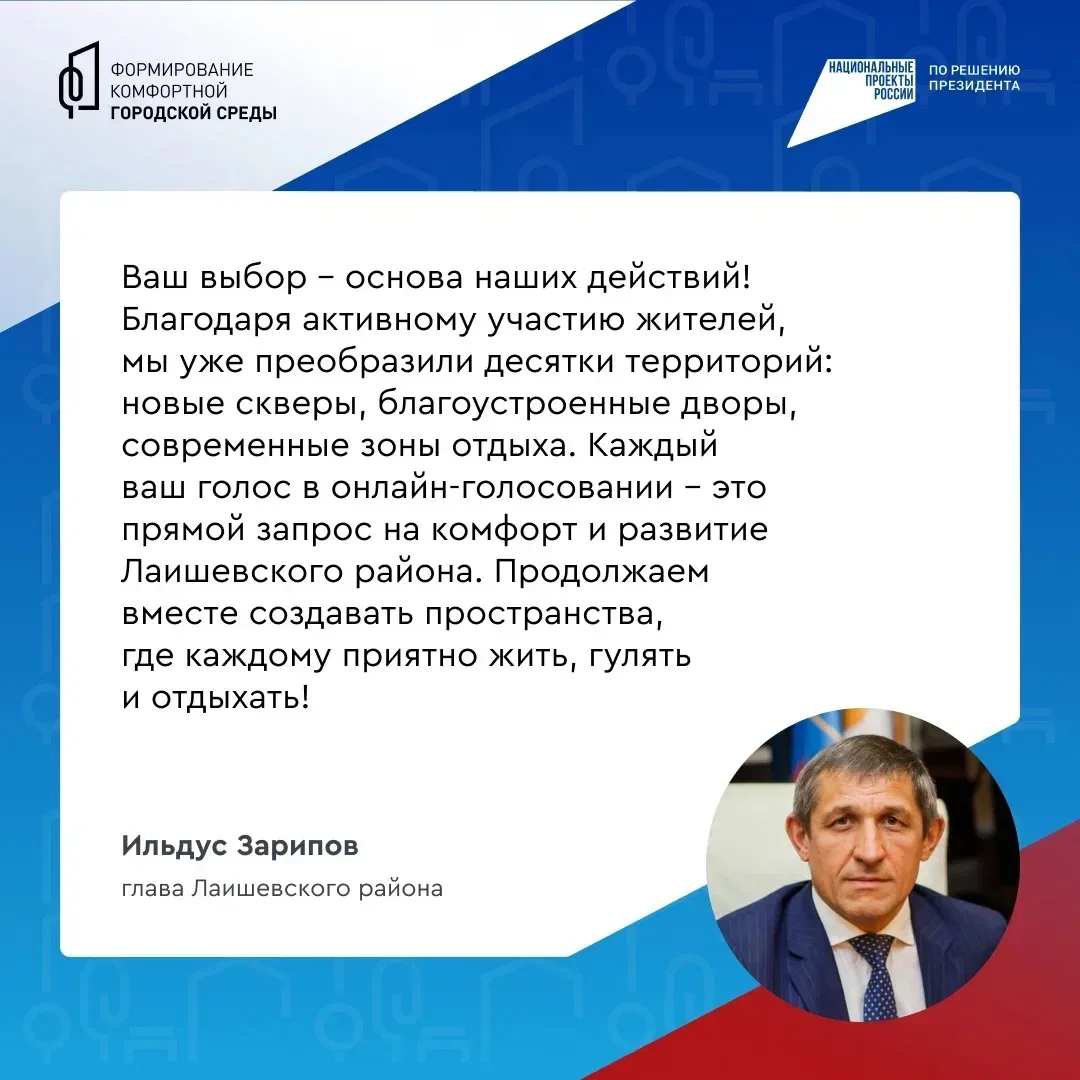 Друзья, от вашего голоса зависит, какой сквер появится в нашем районе в следующем году. Участвуйте в