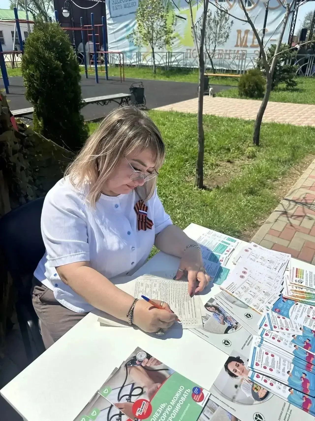 🎖️В селе Летняя Ставка Туркменского МО прошли медицинские мероприятия в рамках празднования Дня Побе