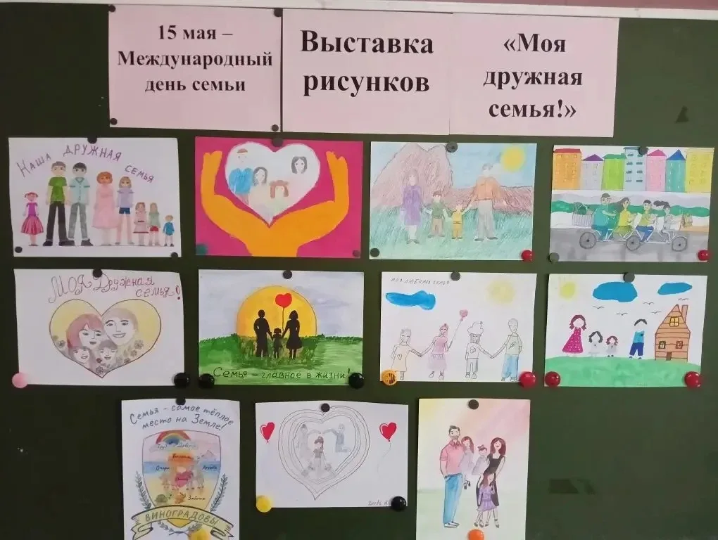 👨‍👩‍👧‍👦В преддверии Международного дня семьи наши младшие школьники приняли участие в конкурсе рисун