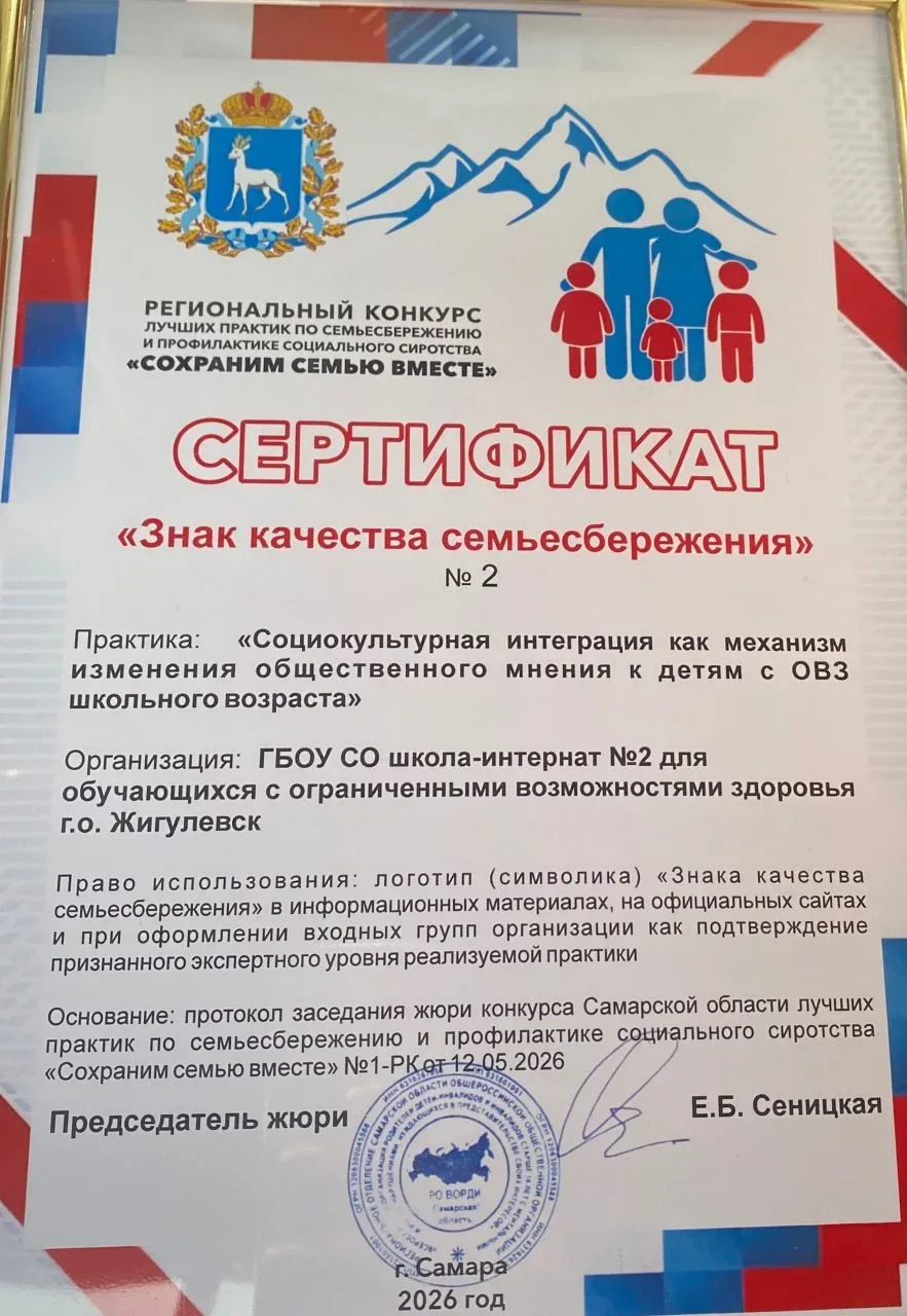 ПОЗДРАВЛЯЕМ 💐🏅🎆  Сызранский филиал ГБОУ «Школа‑интернат № 2» занял второе место 🥈в региональном конк