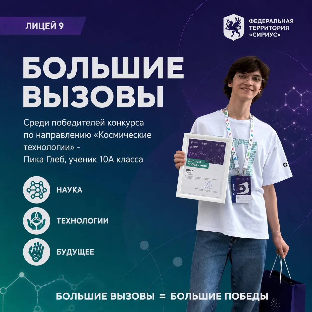 «Большие вызовы — большие победы»  В Образовательном центре «Сириус» завершились защиты проектов зак