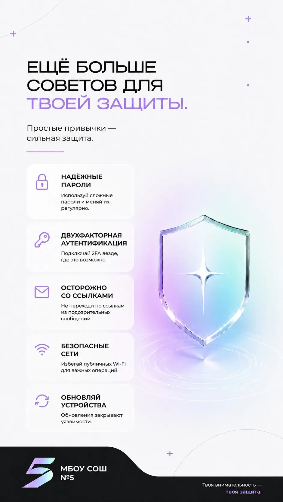 Активисты медиацентра «Дай ПЯТЬ» создали информационные карточки, которые могут  помочь защититься о