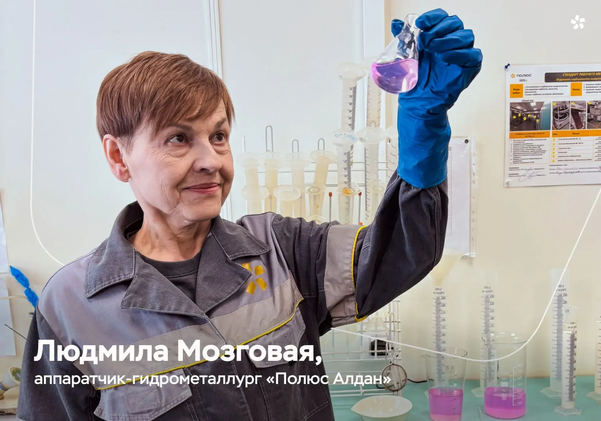 Больше тридцати лет в профессии на стыке науки и производства.   Людмила Мозговая — аппаратчик-гидро