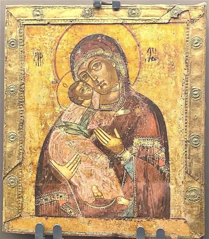 Иконы из коллекции Музея истории Айя Софии.  Собор Св. Софии.  Стамбул.  📷 Владимир Соколов.  Древне