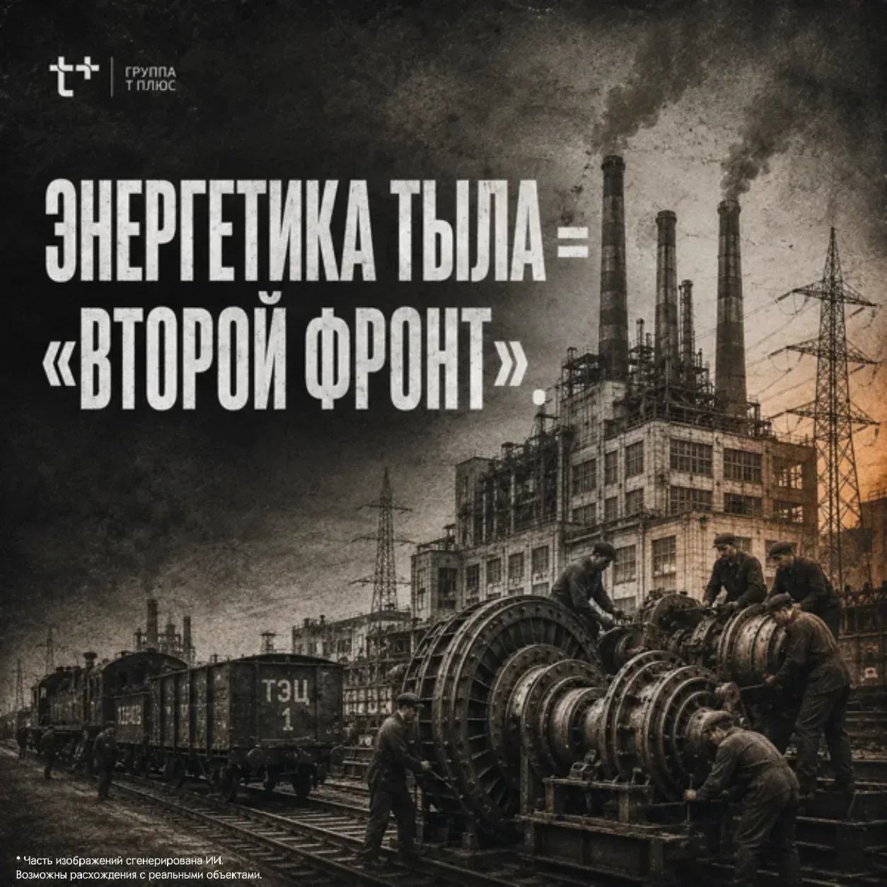 Энергетика тыла — «второй фронт» во время Великой Отечественной войны.  ⚡️ Без электро- и теплоэнерг