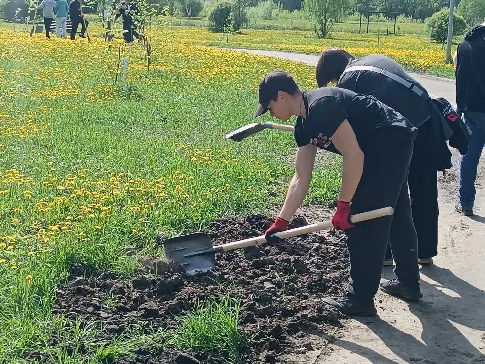 Сегодня наши экоактивисты вместе с #ДЭО_Зелëный_мир с энтузиазмом приняли участие в субботнике в Эко