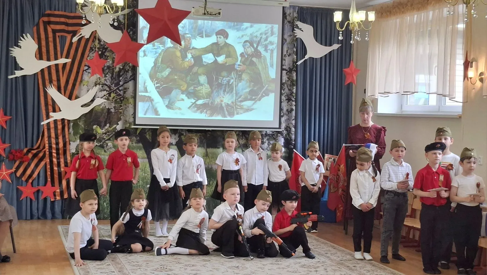 Мы помним...Мы гордимся!🇷🇺⭐️🇷🇺 В преддверии 9 мая, в нашем детском саду прошли мероприятия, посвящен