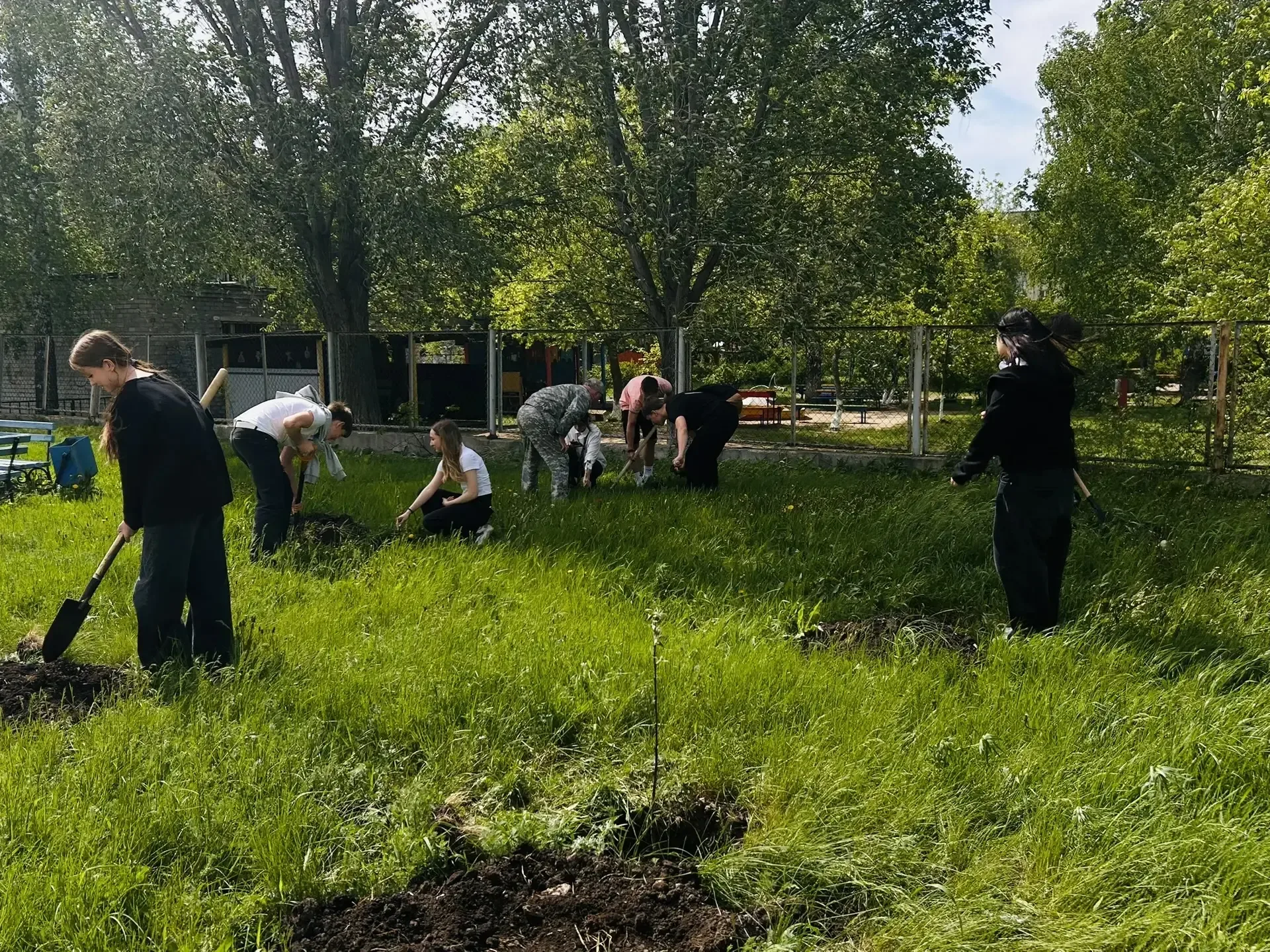 Сила единства  Волонтеры  отряда "На Волне" провели акцию по озеленяю пришкольного участка. Они поса