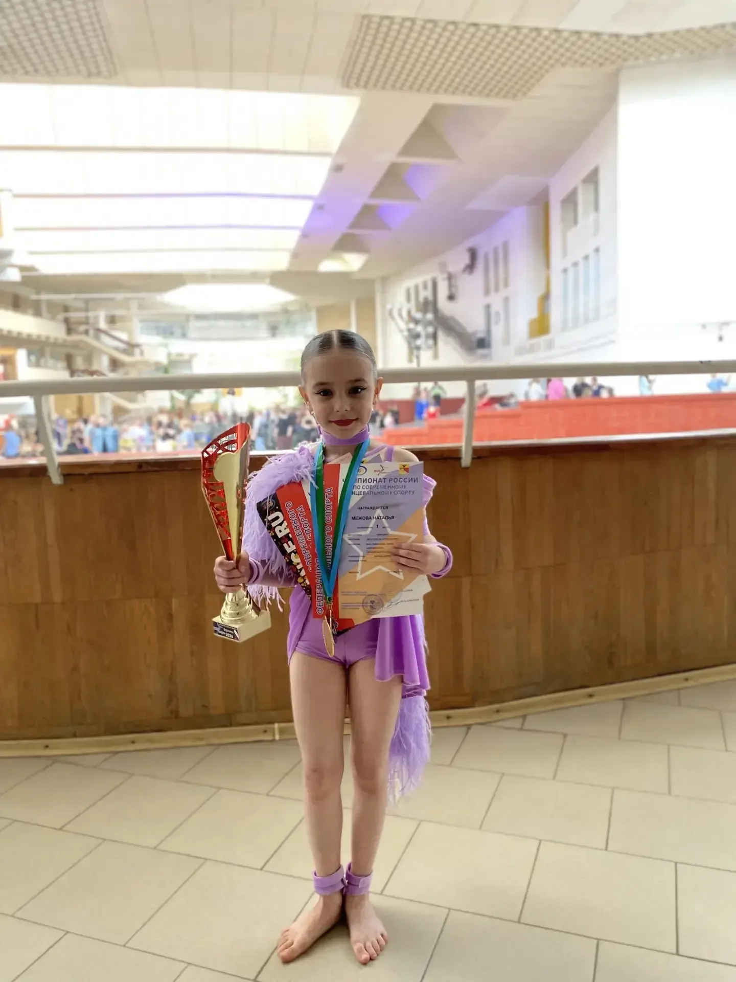 🏆 Межова Наталья из 1«Д» класса — чемпионка России по современному танцевальному спорту!  Наша юная 