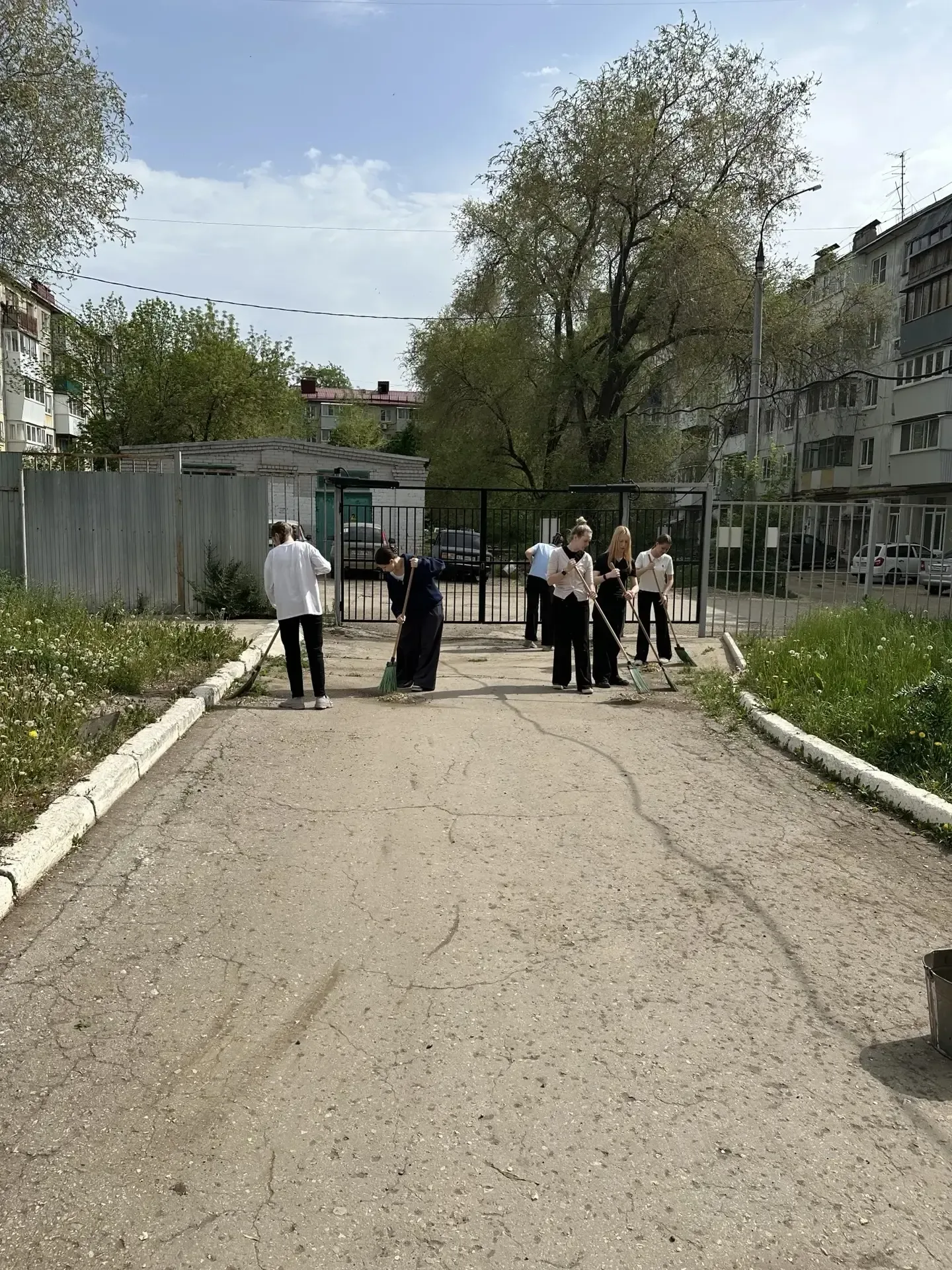 Сегодня в Самаре состоялся общегородской субботник.  Ученики 8-9 классов нашей школы приняли самое а