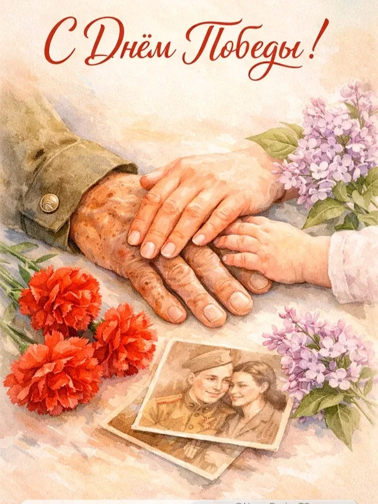 ⭐ Дорогие ученики, родители и коллеги! Поздравляем вас с великим праздником - Днем Победы!  9 Мая - 