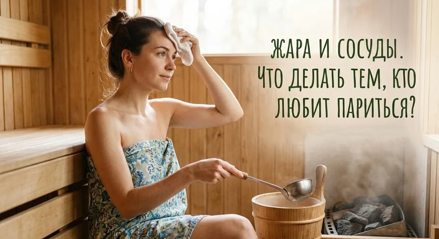 Жара и сосуды. Что делать тем, кто любит погорячее и париться в баньке?  В +30 становится плохо даже