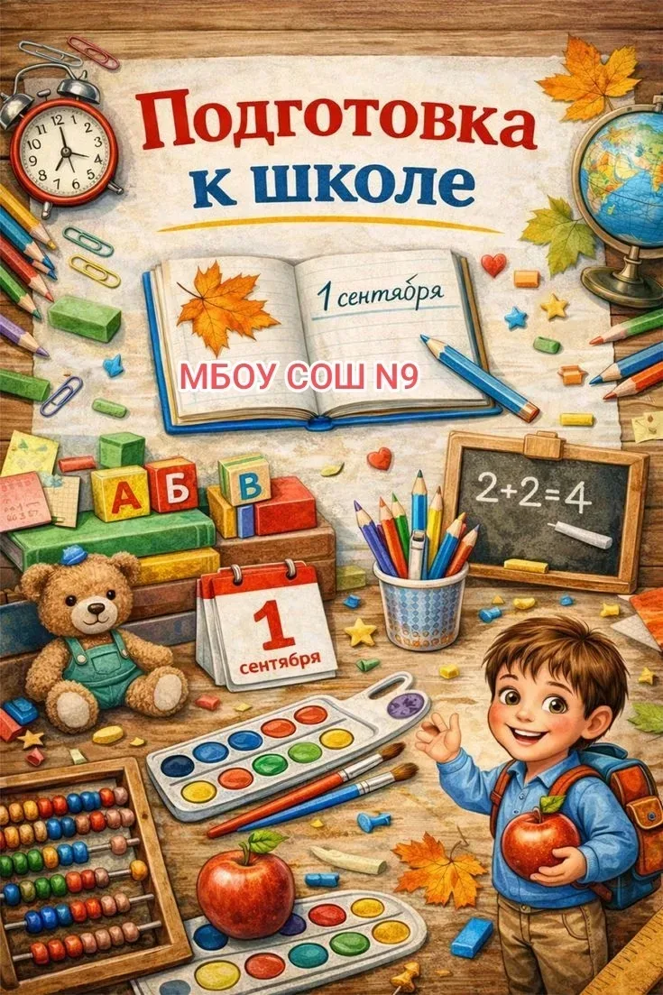 МБОУ СОШ N9 приглашает дошкольников на курсы подготовки к школе.  Занятия проводятся с сентября по м