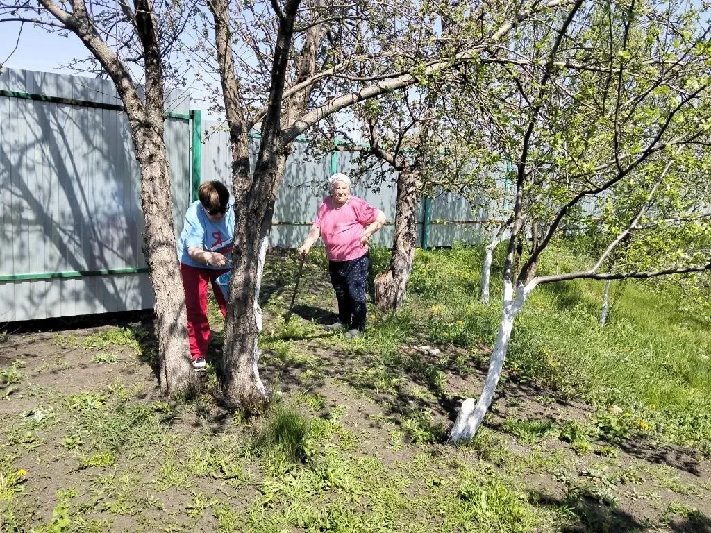 Активисты волонтерского отряда "Лига первых" оказали  помощь в уборке дворовой территории и вокруг д