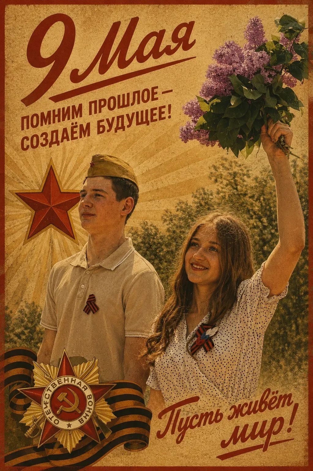 Учащиеся Лицея №10 от всего сердца поздравляют вас с Днём Великой Победы! 🕊️  Вместо тысячи слов они