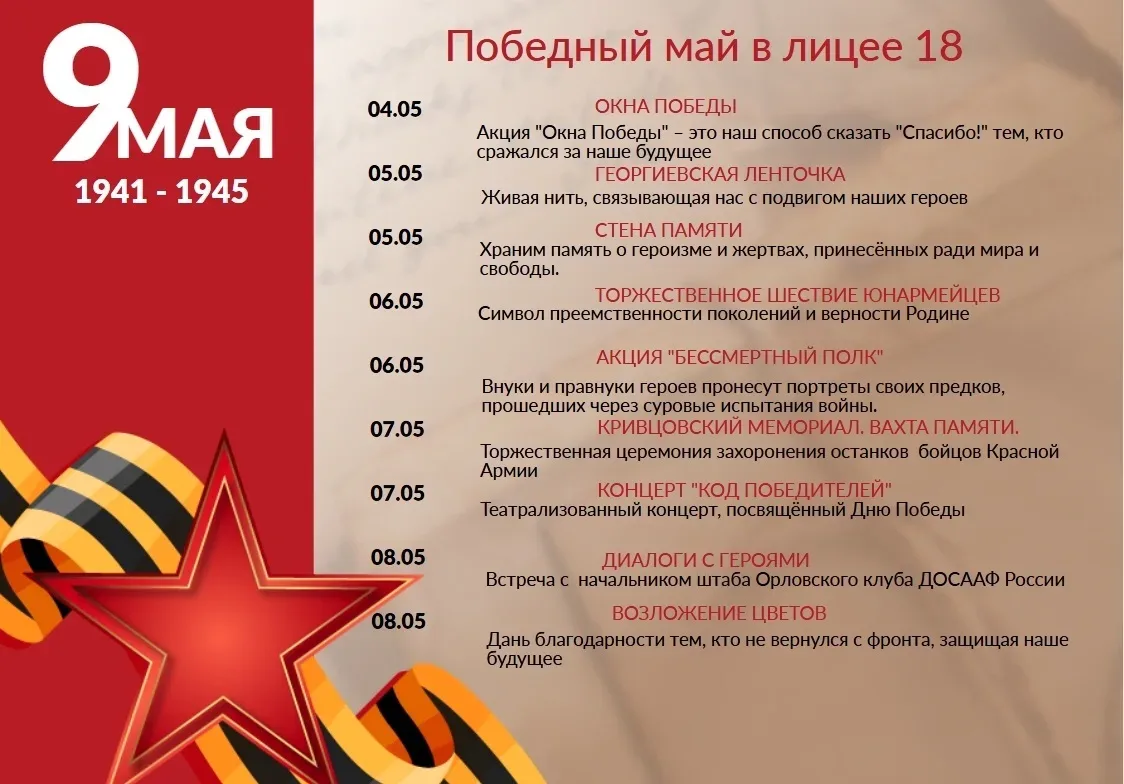 Дорогие друзья! Завершаются праздничные дни. Напоминаем вам о тех мероприятиях, которые прошли в лиц