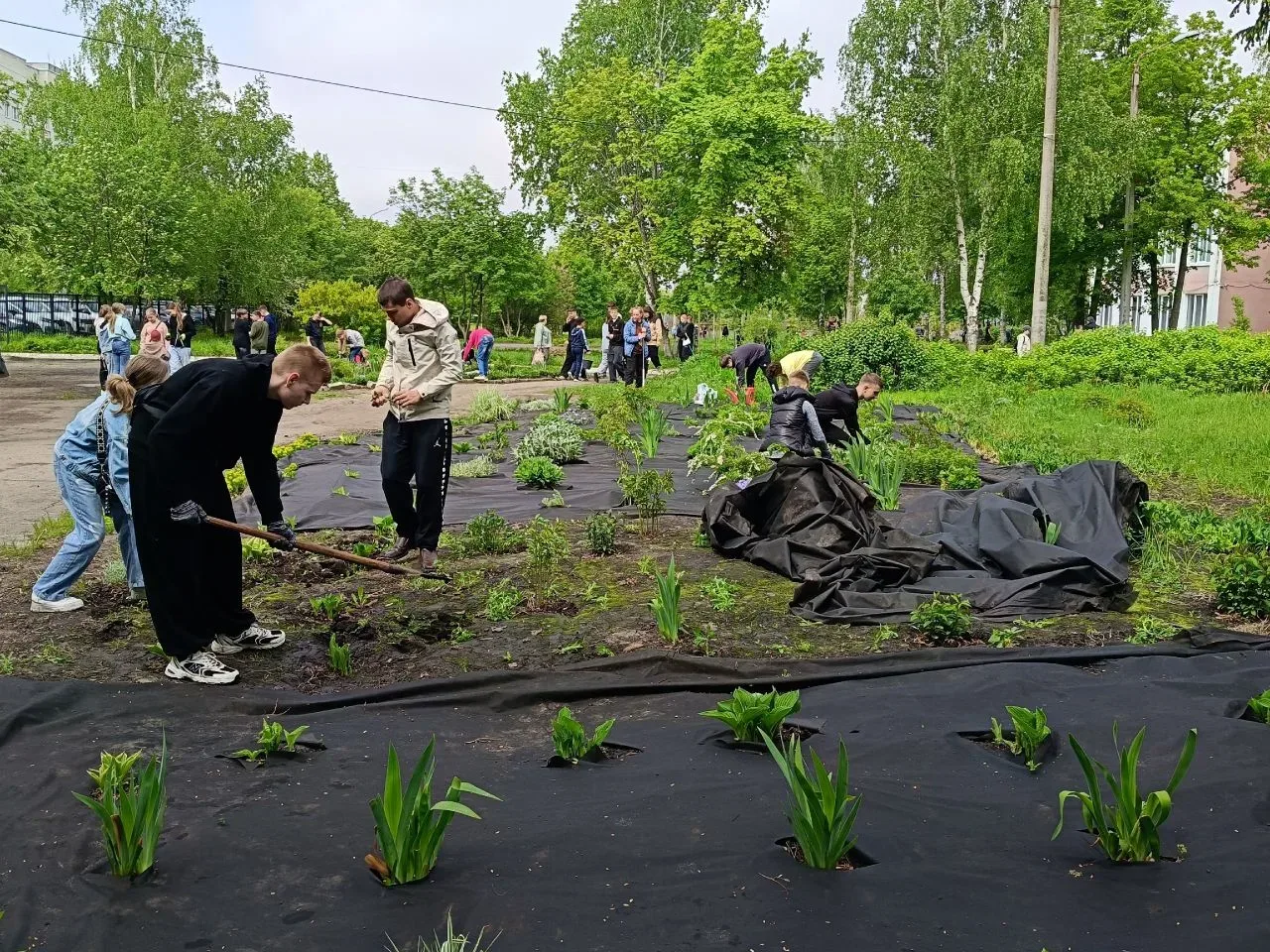 ☀️С наступлением тёплой, солнечной погоды ученики  гимназии решили привести в порядок школьную терри