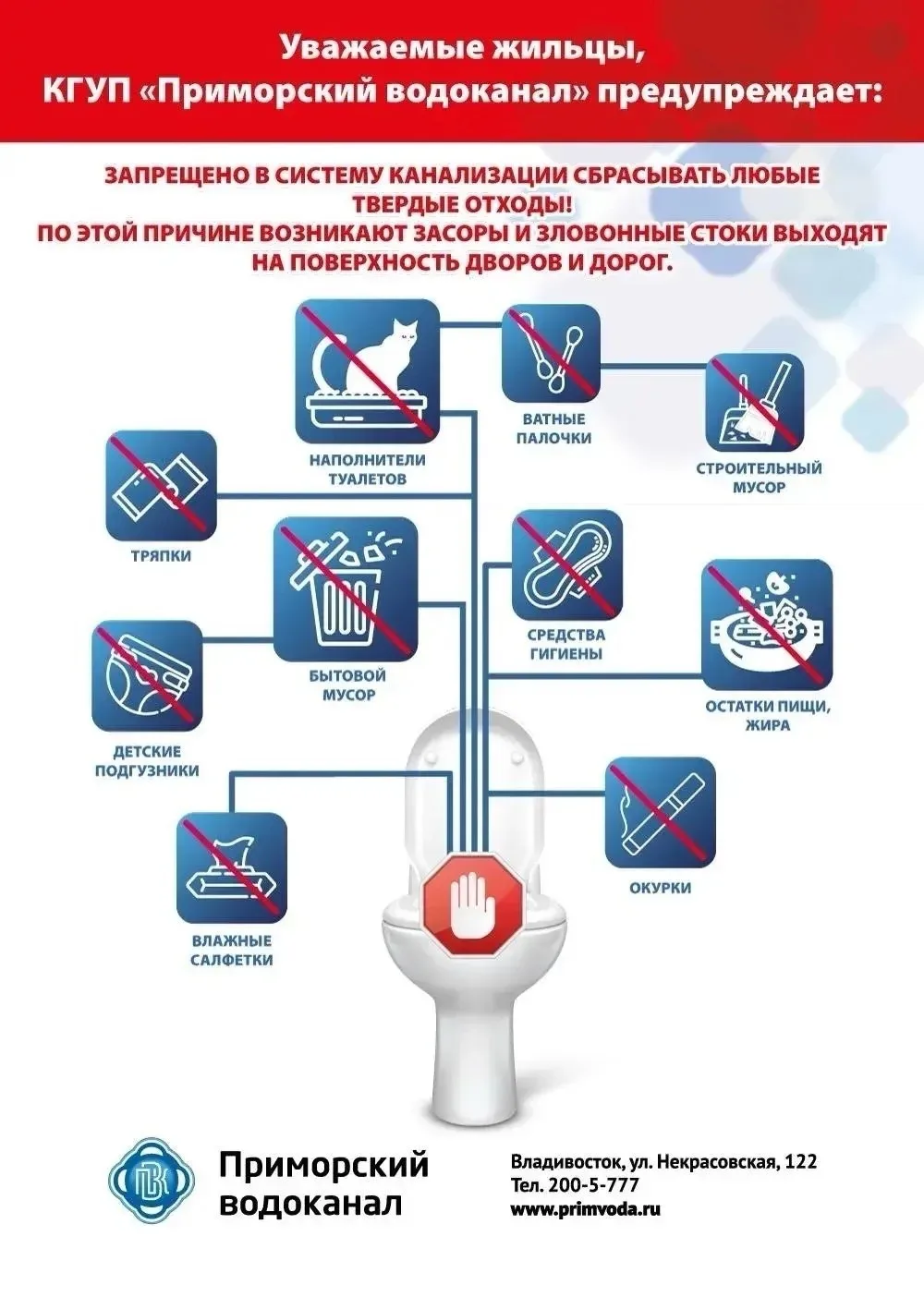 Проблема засорения канализации в общежитиях ДВФУ: куда деваются влажные салфетки?  ⚠️Проблема засоро