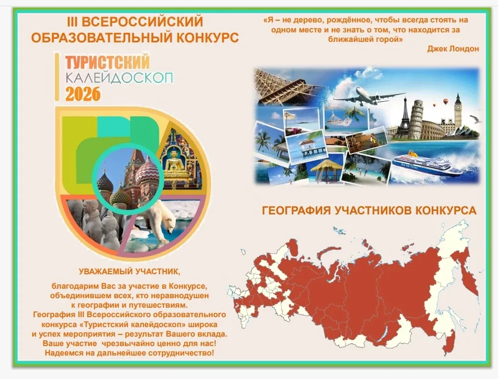 Туристский калейдоскоп  Третий год подряд учащиеся нашей школы  принимают участие в Всероссийском об