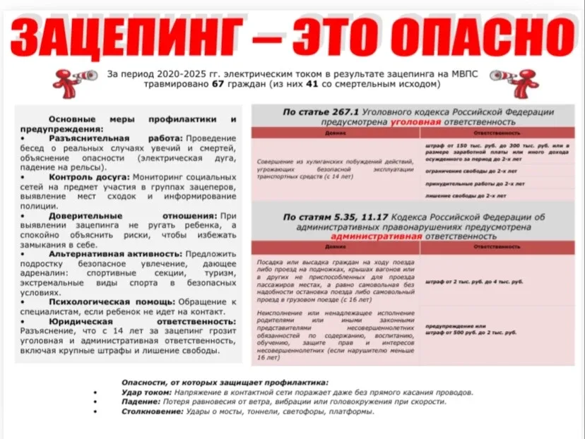 ❗️Зацепинг — это опасно!❗️  Делимся полезными памятками✅  #Безопасность_29