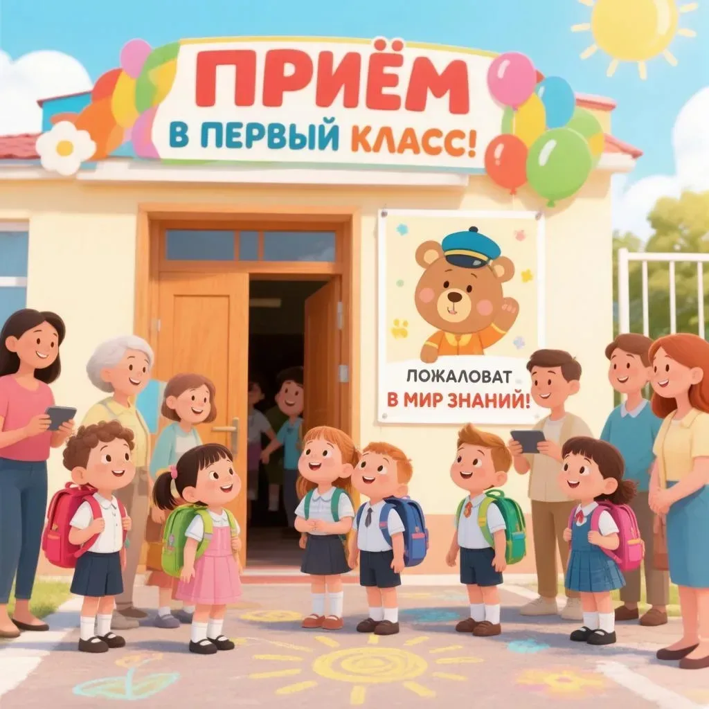 Внимание! Внимание! 📢  В нашей школе продолжается набор детей в первый класс! 🎒✨  Если вы подали зая