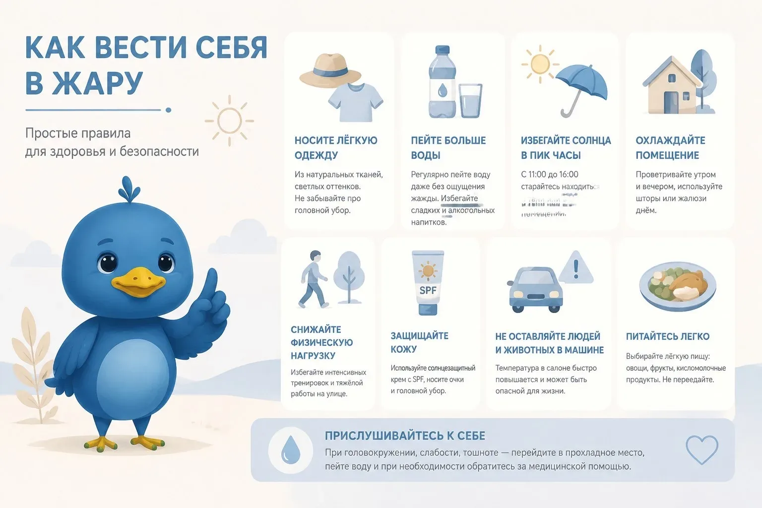 Привет, друзья!   Я — Синяя птица, и с высоты вижу: Петербург окунулся в летнее тепло! Солнце светит