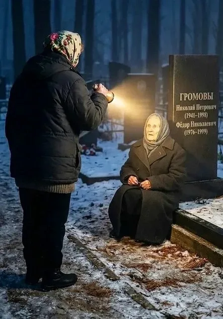 Охранница кладбища каждую ночь видела на мониторе силуэт старухи у могилы, но когда она подошла впло