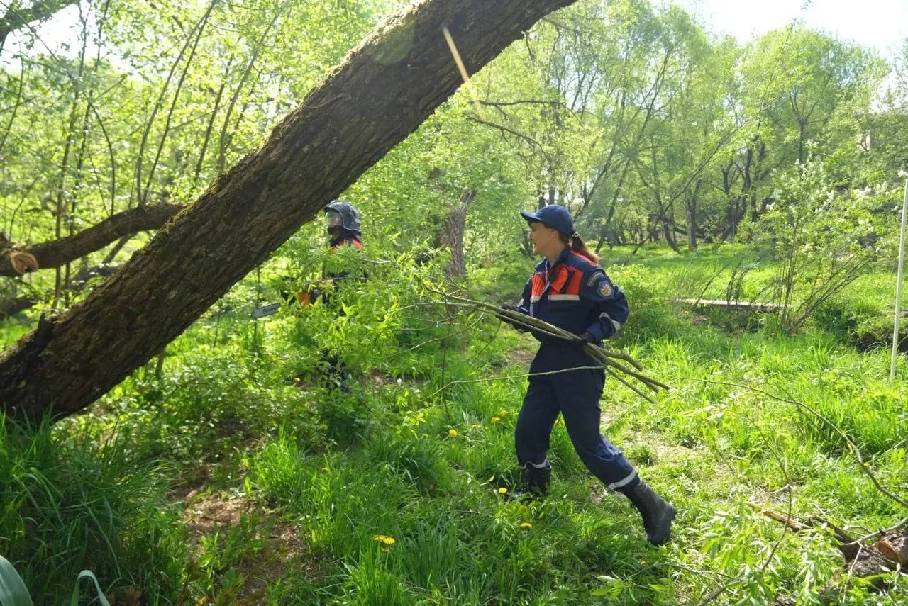 🌿 Спасатели в числе волонтёров помогли вернуть исторический облик Благовещенскому оврагу в Сергиевом