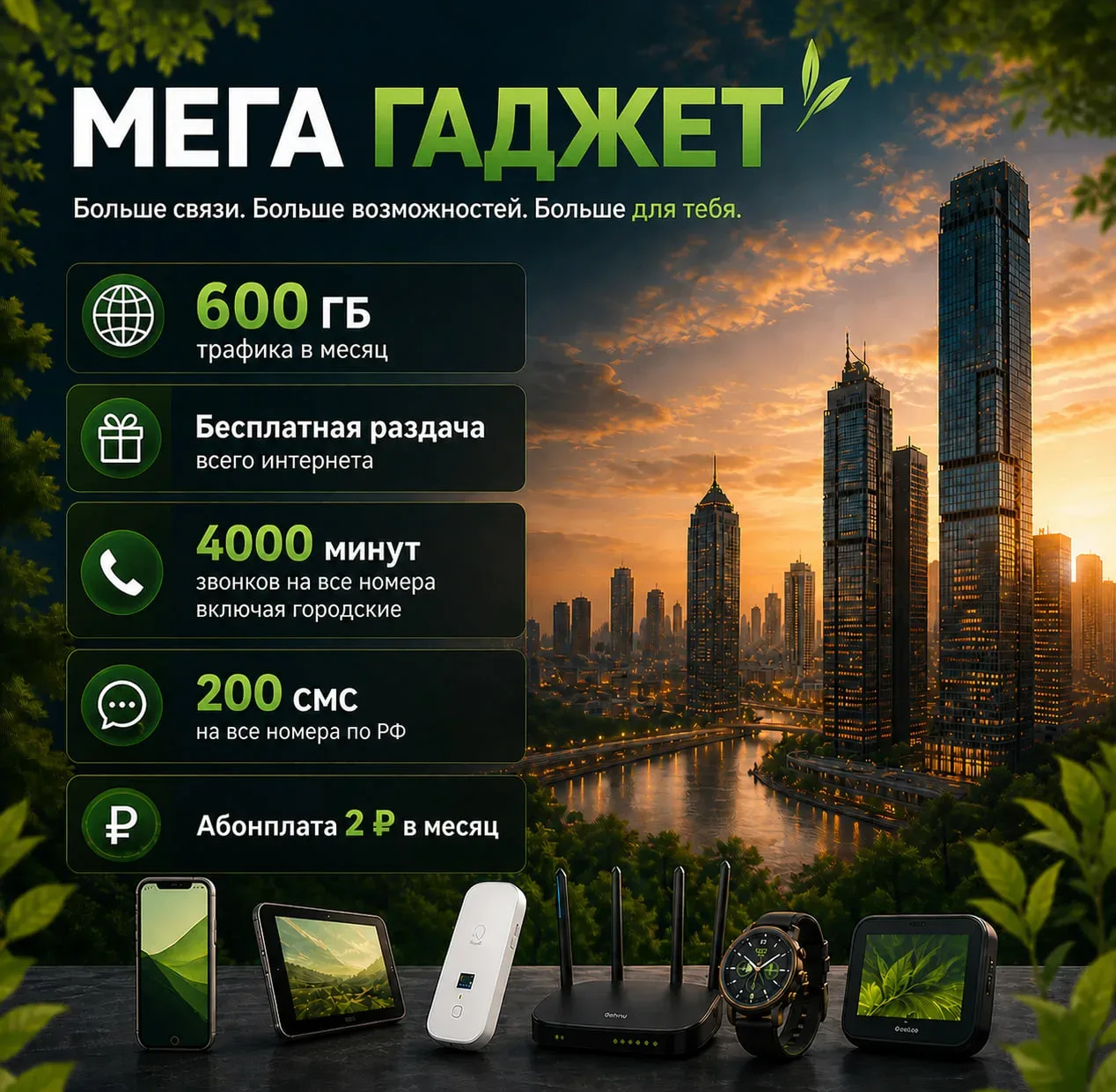 ❗️Тариф Мегафон "МЕГА ГАДЖЕТ" доступен к подключение до 13.05.26 включительно. Далее возможности под