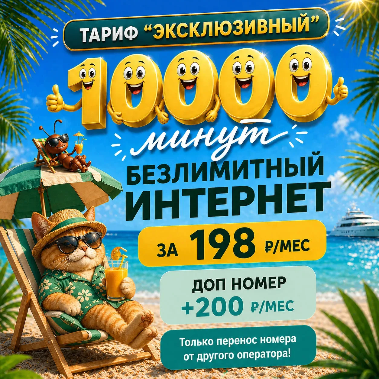 🔥Отличная новость! Продлили приём заявок на подключение тарифа Билайн «Эксклюзивный» до 22.05.26❗️  