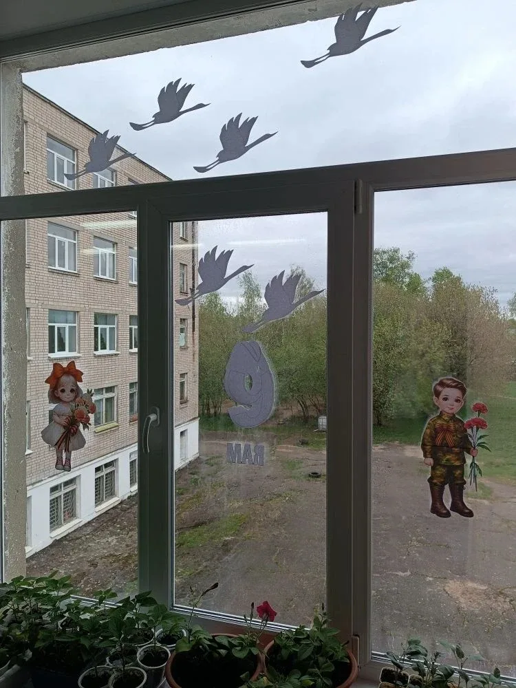 Наша школа стала частью Всероссийской патриотической акции «Окна Победы». Учащиеся вместе с классным
