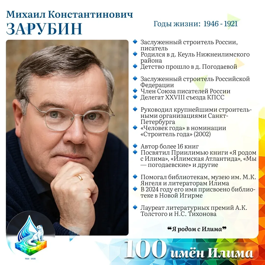 Михаил Константинович Зарубин  ⭐️ Заслуженный строитель РФ, член Союза писателей России. Человек, ко