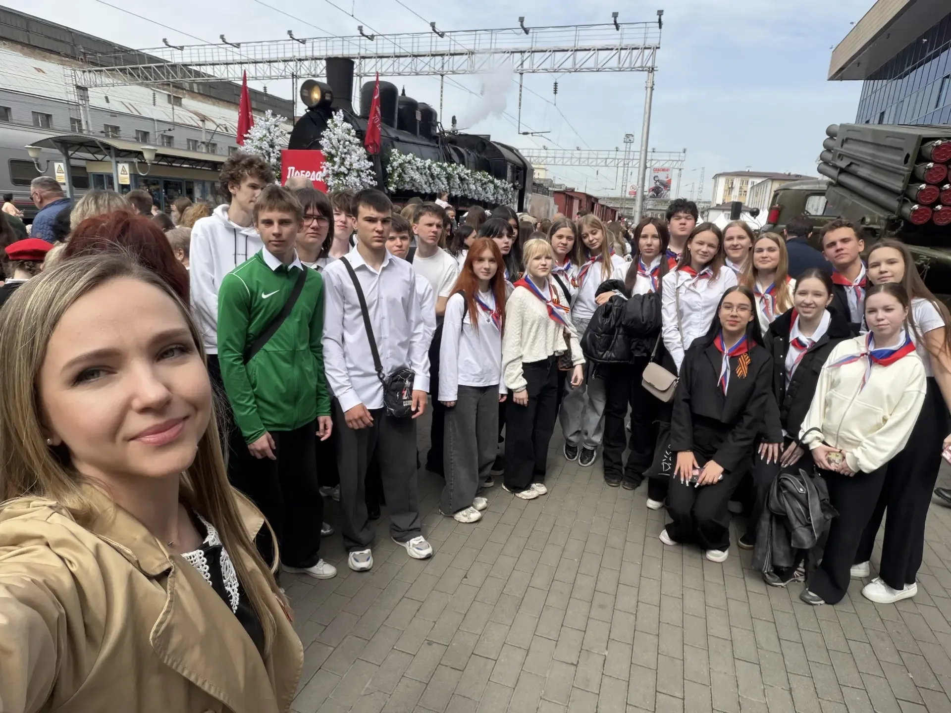 🚂 РЕТРОПОЕЗД «ПОБЕДА» ⭐️  6️⃣ мая 2026 года на Главный железнодорожный вокзал нашего города прибыл р
