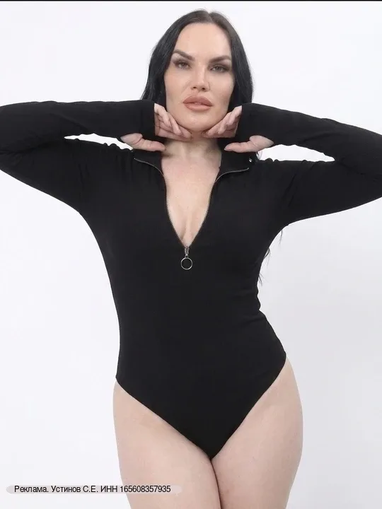🔥 БОДИ, КОТОРОЕ ПОДЧЕРКНЁТ КАЖДЫЙ ИЗГИБ Чёрное боди с молнией — от XS до 6XL Знакомься с вещью, кото