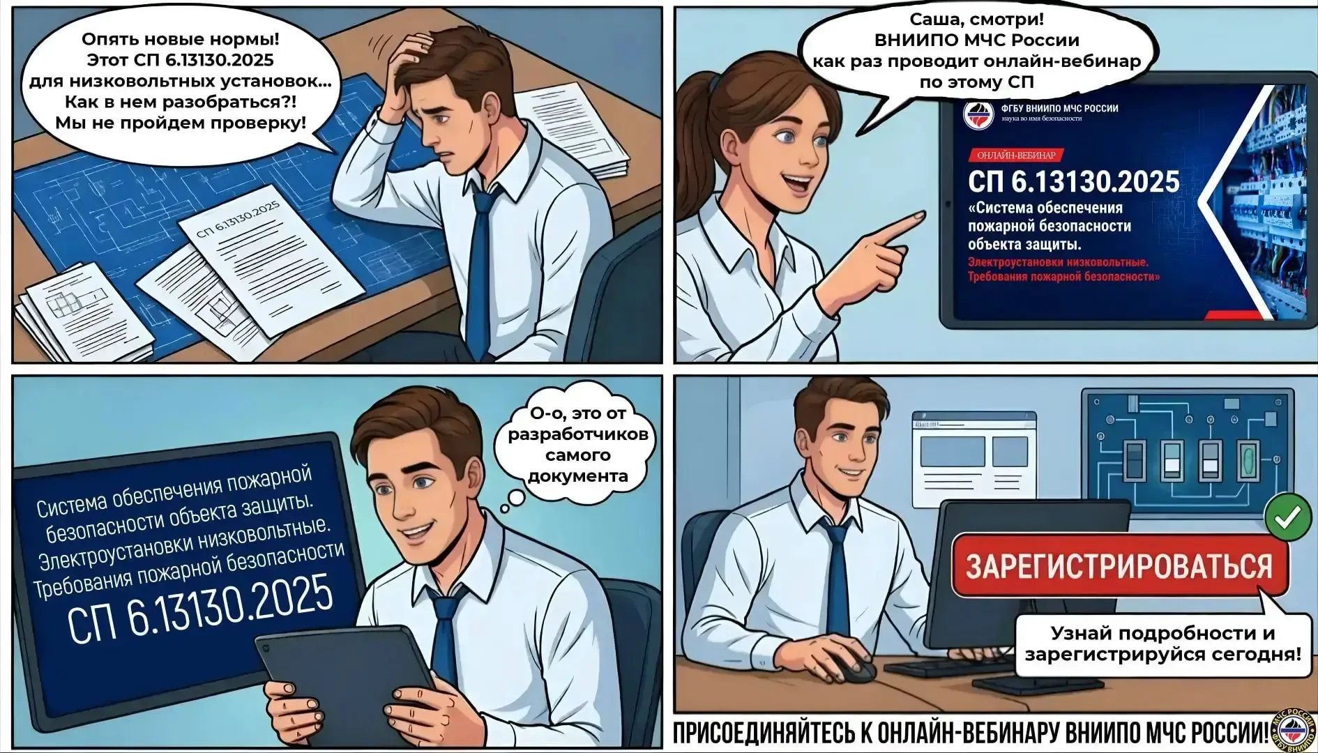 📣 ВНИИПО проведет вебинар про СП 6  ВНИИПО МЧС России запускает вебинары по разъяснению последних из