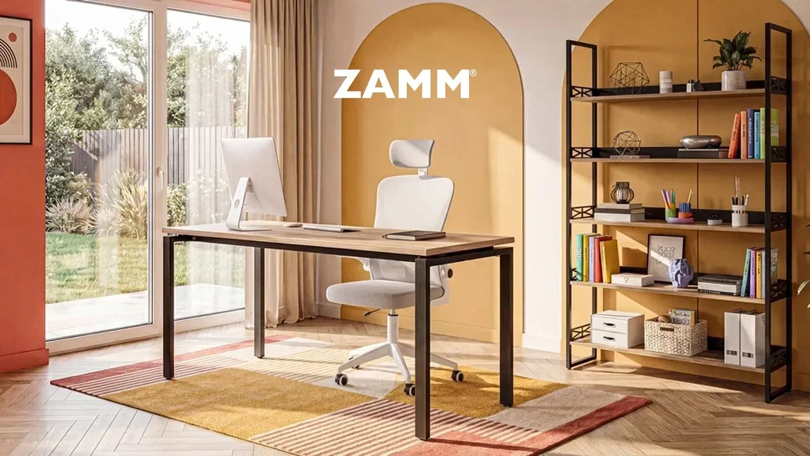 Комфортное рабочее место дома с брендовой мебелью ZAMM  ZAMM создает мебель, которая помогает работа